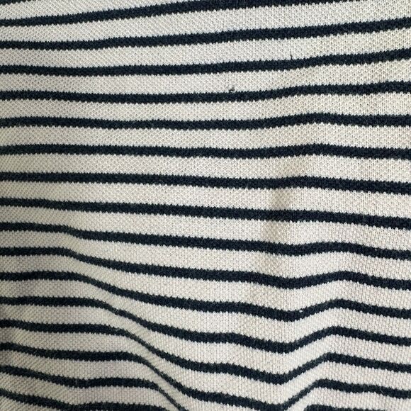 CAbi Black White Striped Sweater Whistle Cardigan Button-Up #5289 - Size Small - Picture 7 of 9